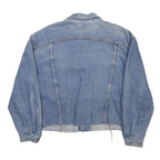 LEE Womens Blue Denim Jacket L Cotton Plain Button Closure Classic Fit
