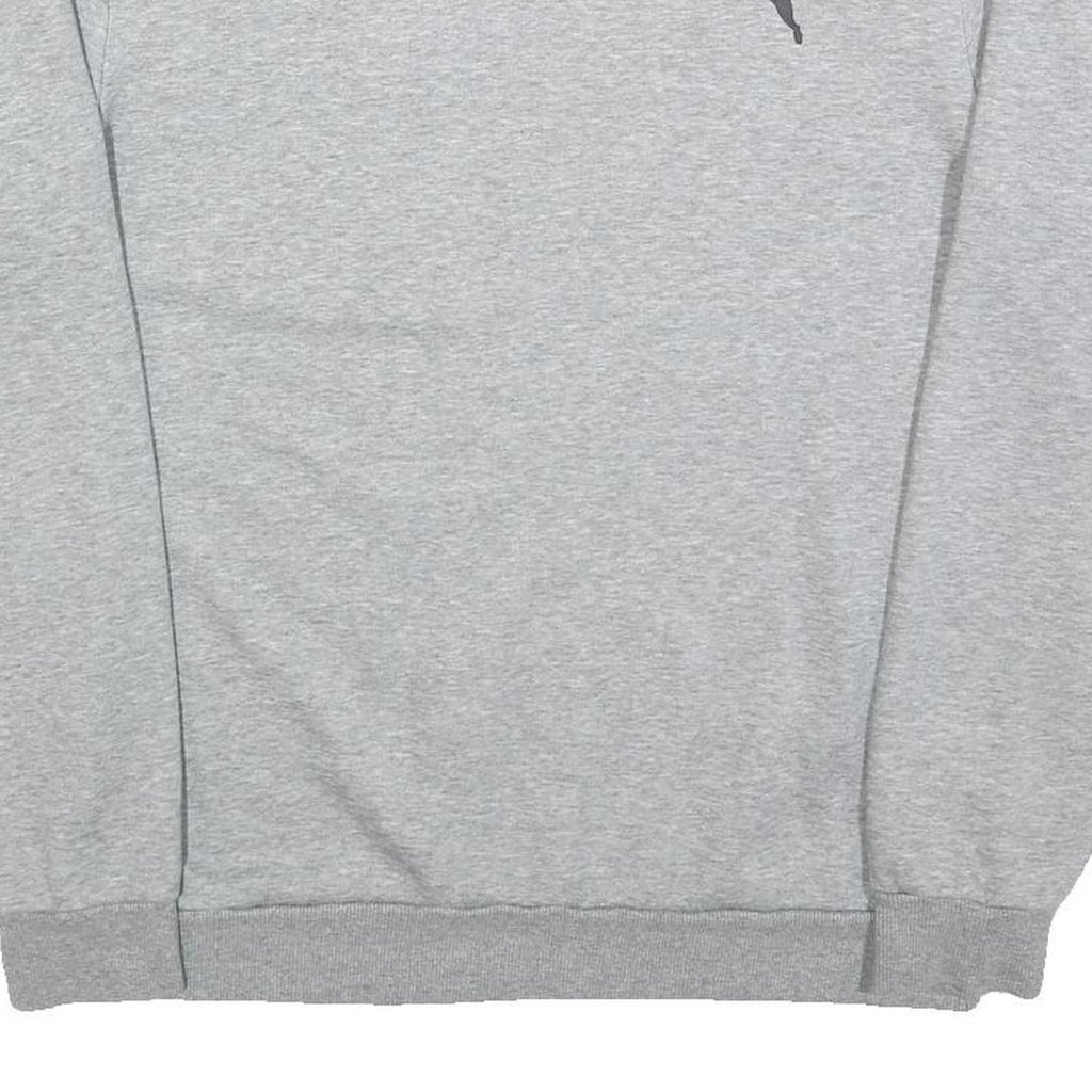 PUMA Mens Grey Cotton Blend Crew Neck M Sweatshirt Logo Casual Pullover