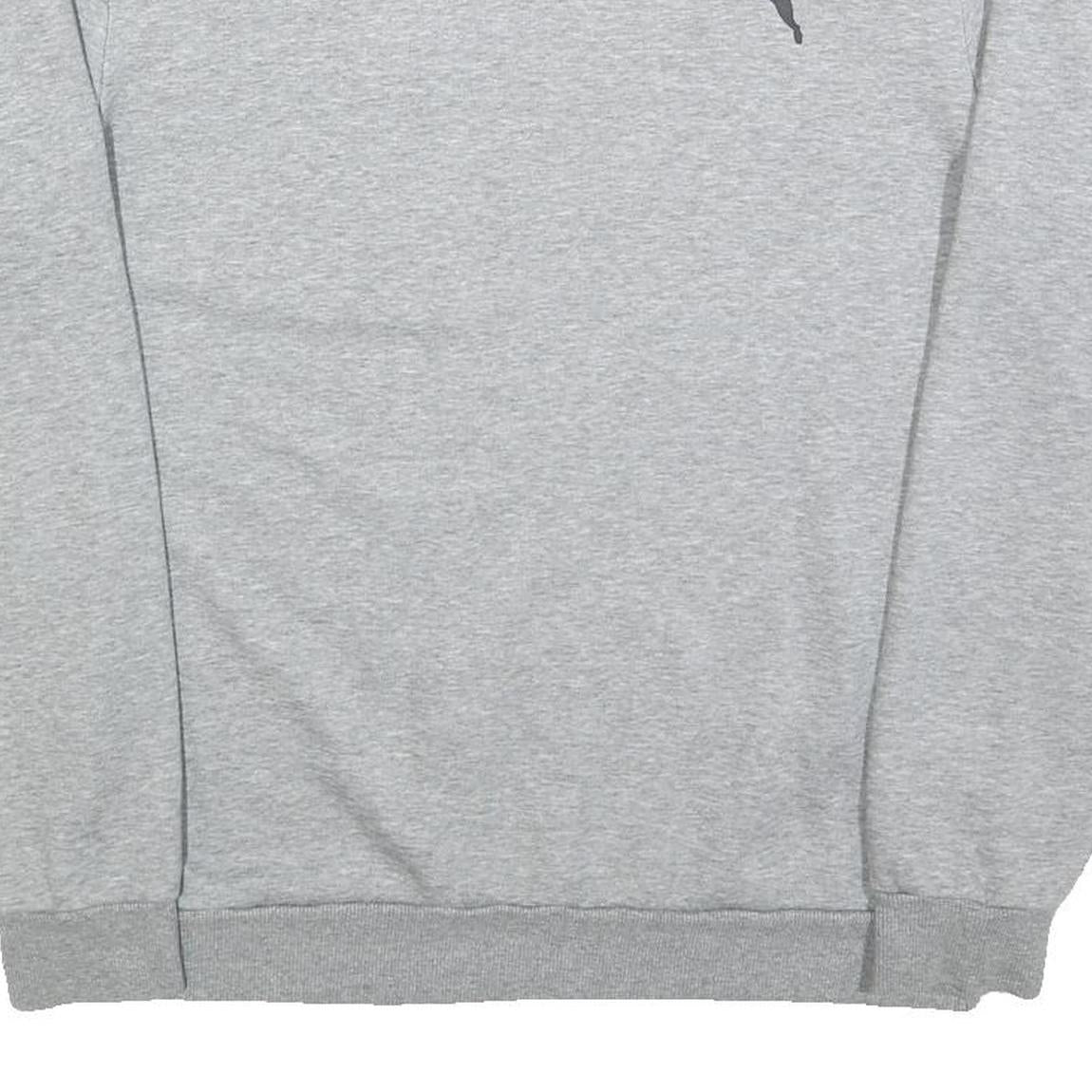 PUMA Mens Grey Cotton Blend Crew Neck M Sweatshirt Logo Casual Pullover