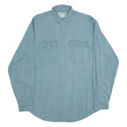 VINCI TRADITION Mens Plain Shirt Green Long Sleeve S