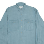 VINCI TRADITION Mens Plain Shirt Green Long Sleeve S