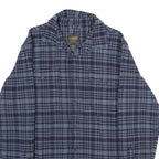 REDMOND Mens Blue & Navy Check Shirt M Cotton Long Sleeve Casual Classic
