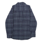 REDMOND Mens Blue & Navy Check Shirt M Cotton Long Sleeve Casual Classic