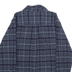 REDMOND Mens Blue & Navy Check Shirt M Cotton Long Sleeve Casual Classic