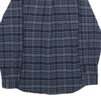 REDMOND Mens Blue & Navy Check Shirt M Cotton Long Sleeve Casual Classic