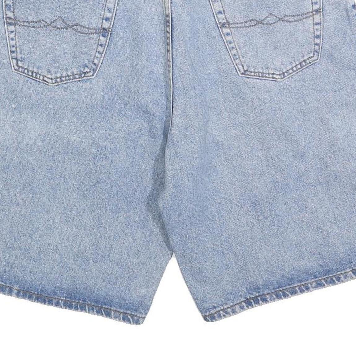BASIC JEANS Mens Shorts Blue Denim XL W38 Classic Cotton Blend Casual