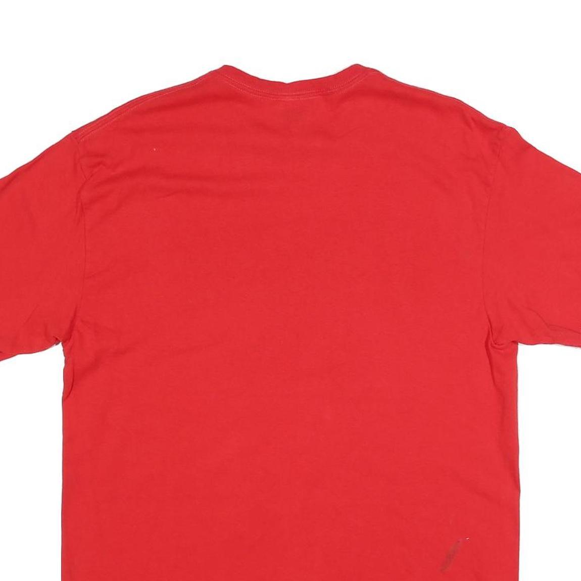 DELTA Mens Red Seattle Graphic T-Shirt L Short Sleeve Crew Neck Cotton Blend