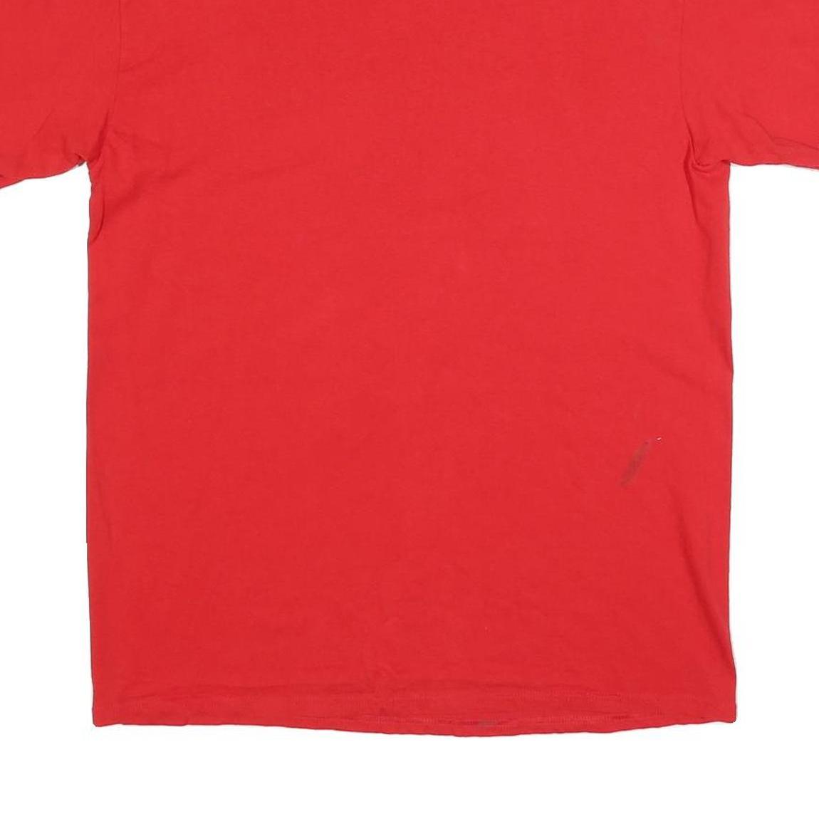 DELTA Mens Red Seattle Graphic T-Shirt L Short Sleeve Crew Neck Cotton Blend