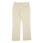 PENNY BLACK Womens Cotton Blend Beige Regular Fit Straight Leg Trousers W27 L27