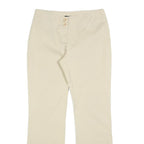 PENNY BLACK Womens Cotton Blend Beige Regular Fit Straight Leg Trousers W27 L27