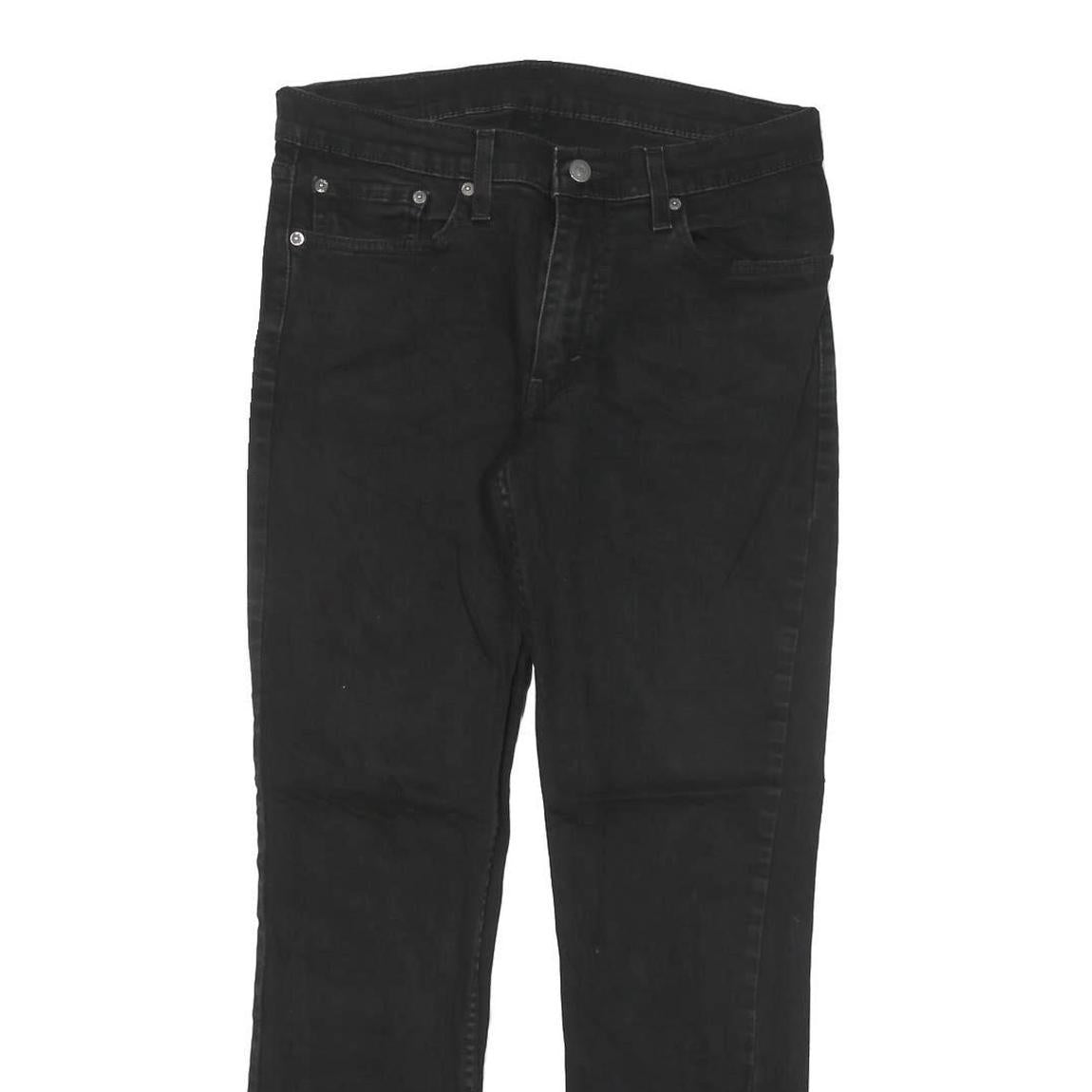 LEVI'S Mens Black Slim Jeans Denim W30 L28 Zip Classic Stylish Casual