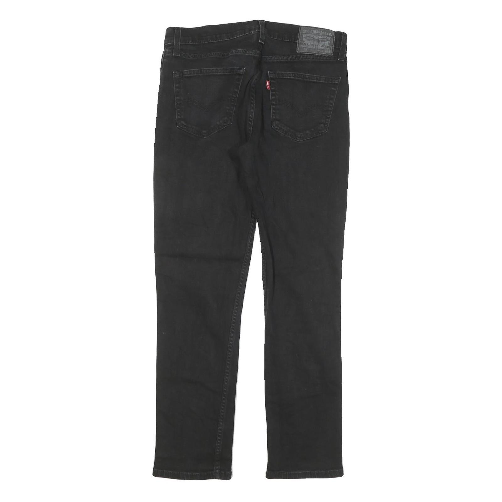 LEVI'S Mens Black Slim Jeans Denim W30 L28 Zip Classic Stylish Casual