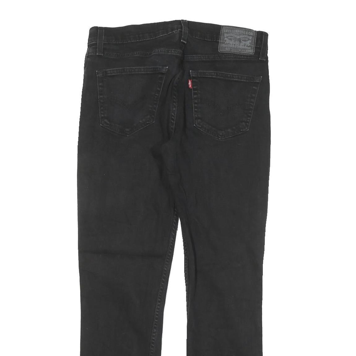 LEVI'S Mens Black Slim Jeans Denim W30 L28 Zip Classic Stylish Casual