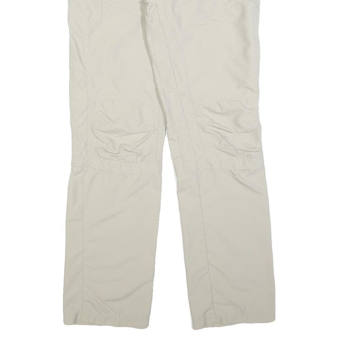 EP Womens Polyester Blend Cream Regular Fit Straight Leg Trousers W32 L32 Casual