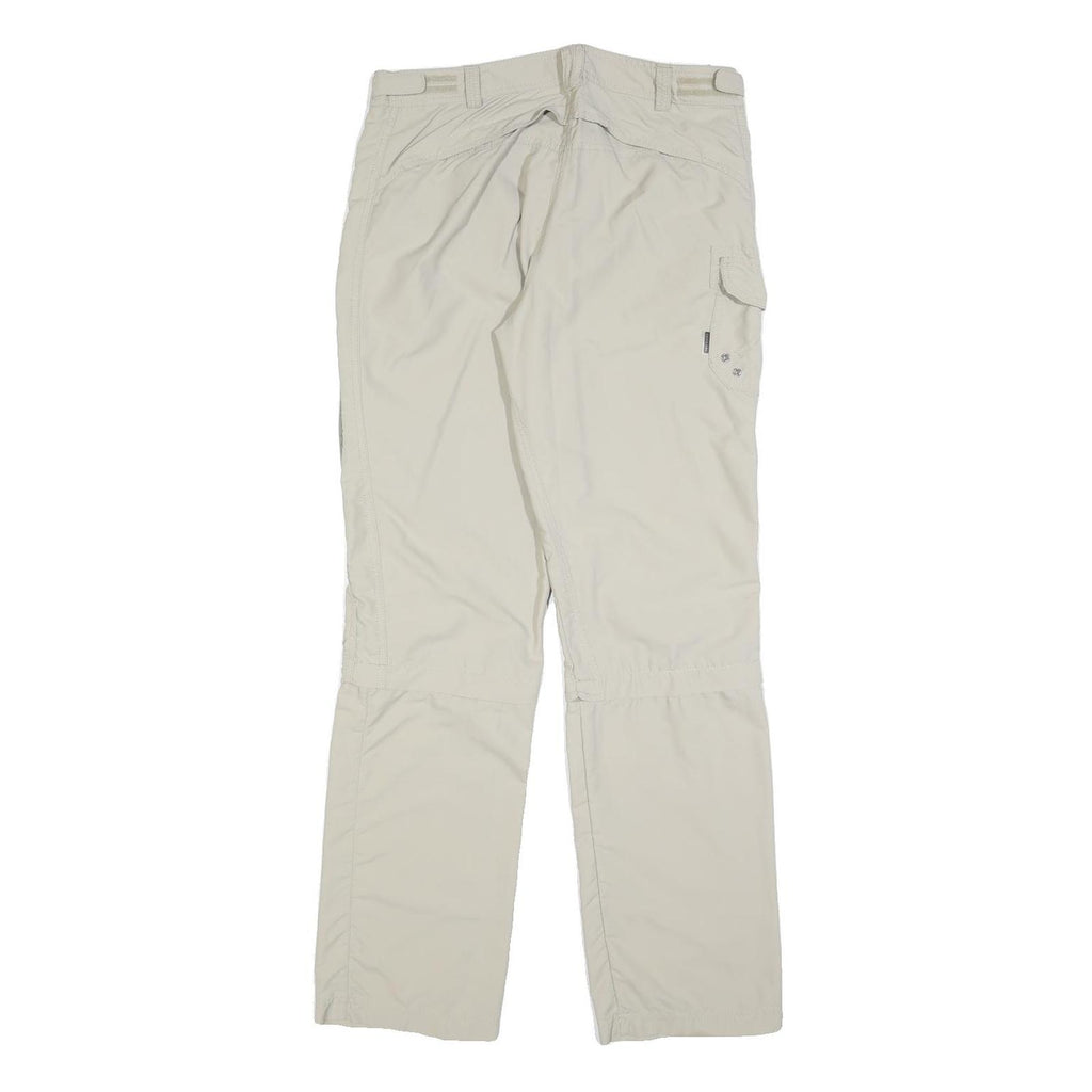 EP Womens Polyester Blend Cream Regular Fit Straight Leg Trousers W32 L32 Casual