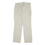 EP Womens Polyester Blend Cream Regular Fit Straight Leg Trousers W32 L32 Casual