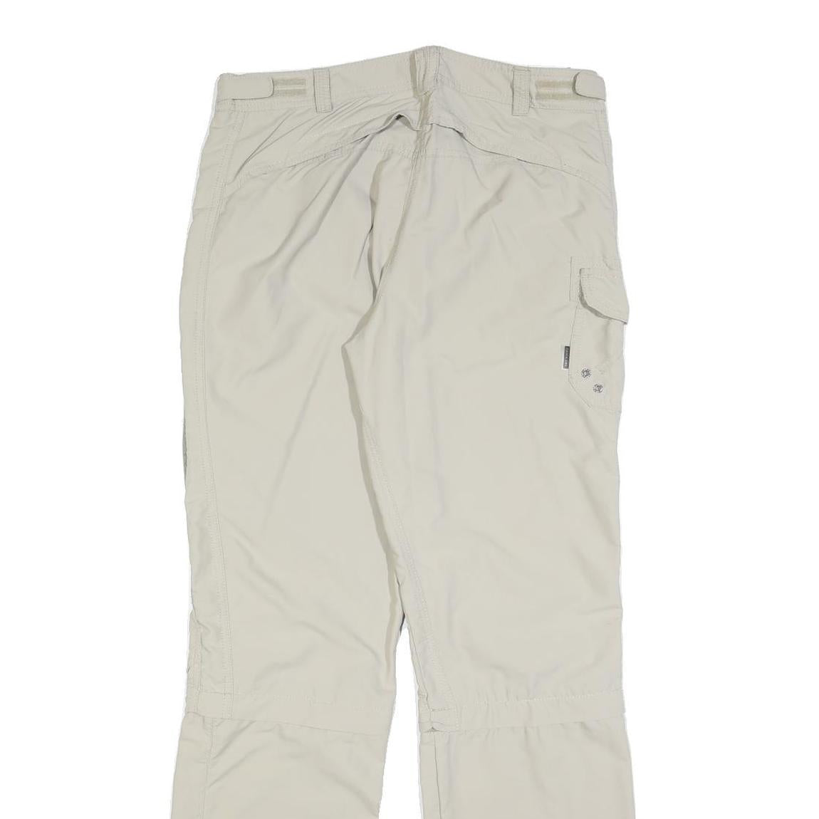 EP Womens Polyester Blend Cream Regular Fit Straight Leg Trousers W32 L32 Casual