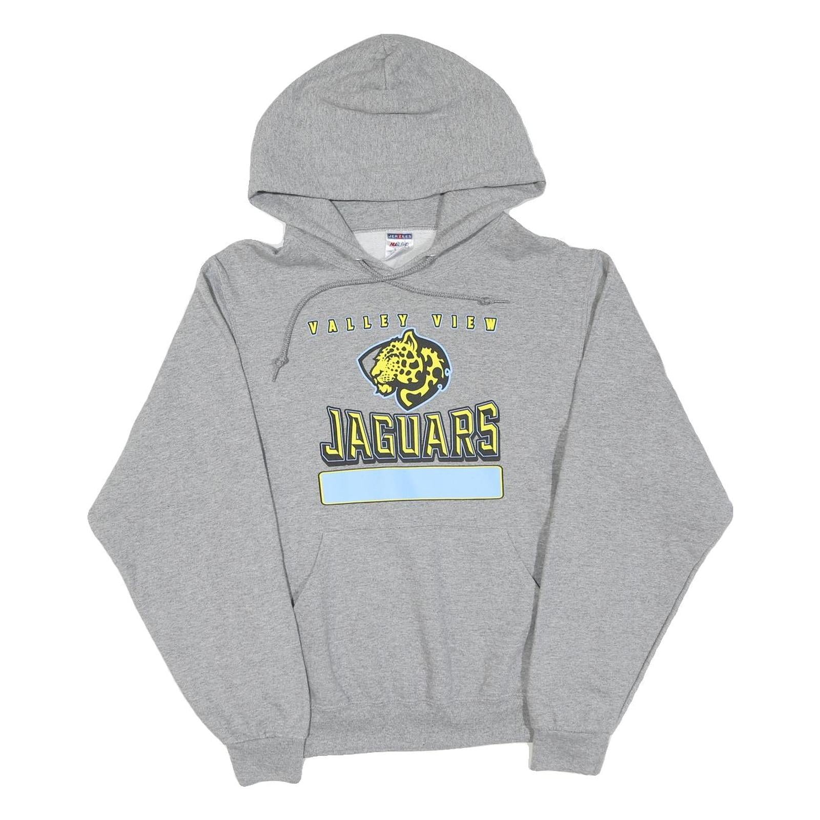 Mens Grey Valley View Jaguars Cotton Pullover Hoodie S Graphic Print Casual