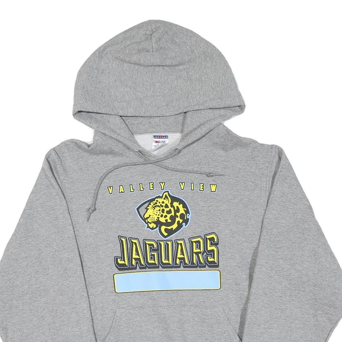 Mens Grey Valley View Jaguars Cotton Pullover Hoodie S Graphic Print Casual