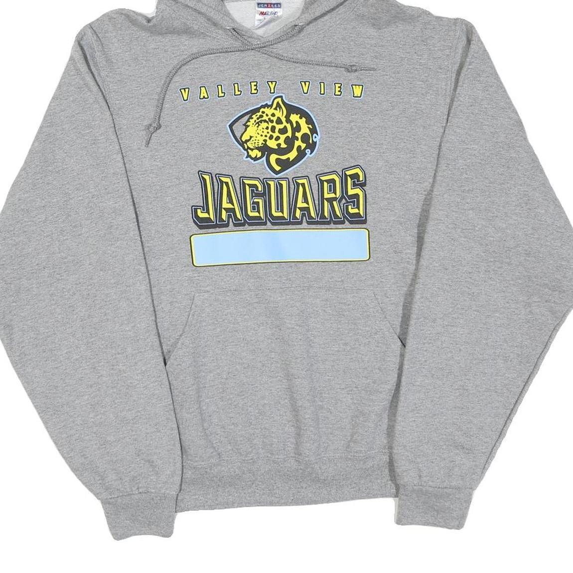 Mens Grey Valley View Jaguars Cotton Pullover Hoodie S Graphic Print Casual