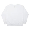 CALVIN KLEIN Mens White Crew Neck M Cotton Sweatshirt Classic Pullover