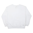 CALVIN KLEIN Mens White Crew Neck M Cotton Sweatshirt Classic Pullover