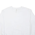 CALVIN KLEIN Mens White Crew Neck M Cotton Sweatshirt Classic Pullover