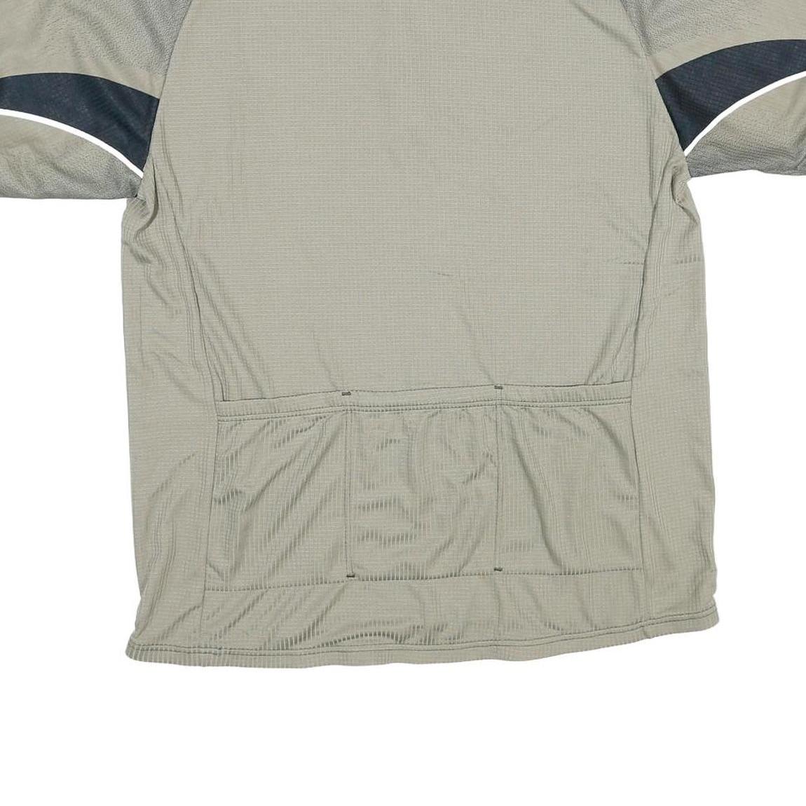 LOUIS GARNEU Mens Grey & Black Modern T-Shirt L Short Sleeve 1/4 Zip