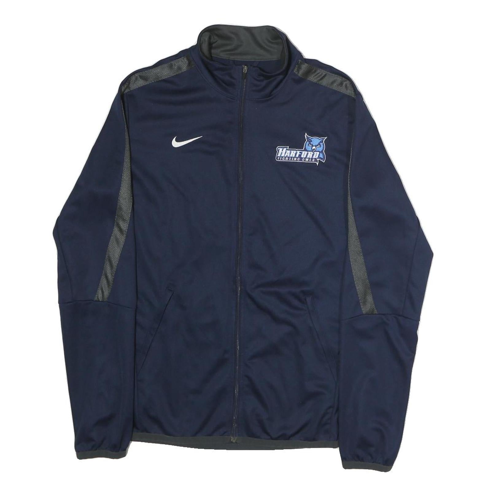 NIKE Mens Blue Navy Hartford Fighting Owls Track Jacket M Polyester Zip