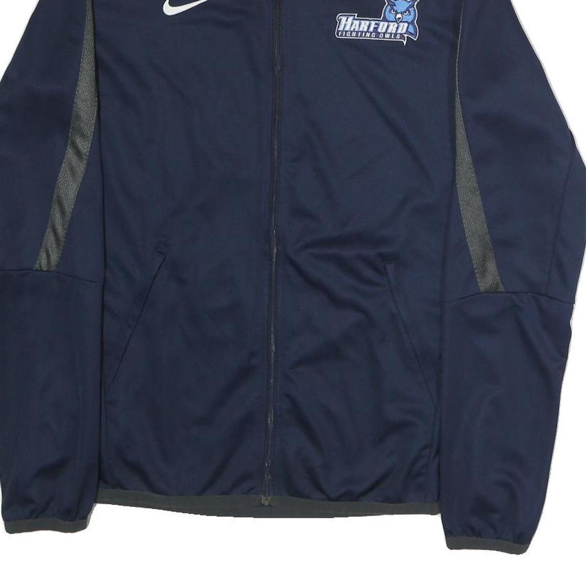 NIKE Mens Blue Navy Hartford Fighting Owls Track Jacket M Polyester Zip