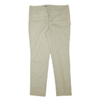 DICKIES Womens Cotton Blend Beige Slim Slim Straight Trousers W34 L30 Casual