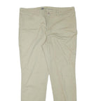 DICKIES Womens Cotton Blend Beige Slim Slim Straight Trousers W34 L30 Casual