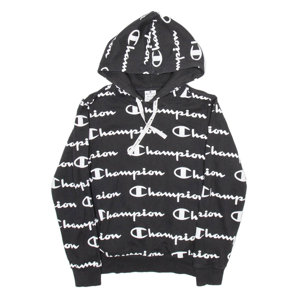 CHAMPION Mens Black Hoodie M