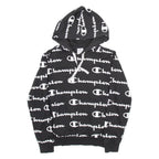CHAMPION Mens Black Hoodie M