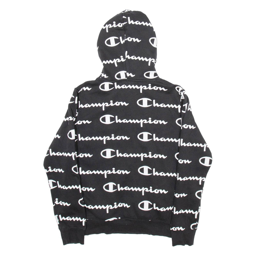 CHAMPION Mens Black Hoodie M