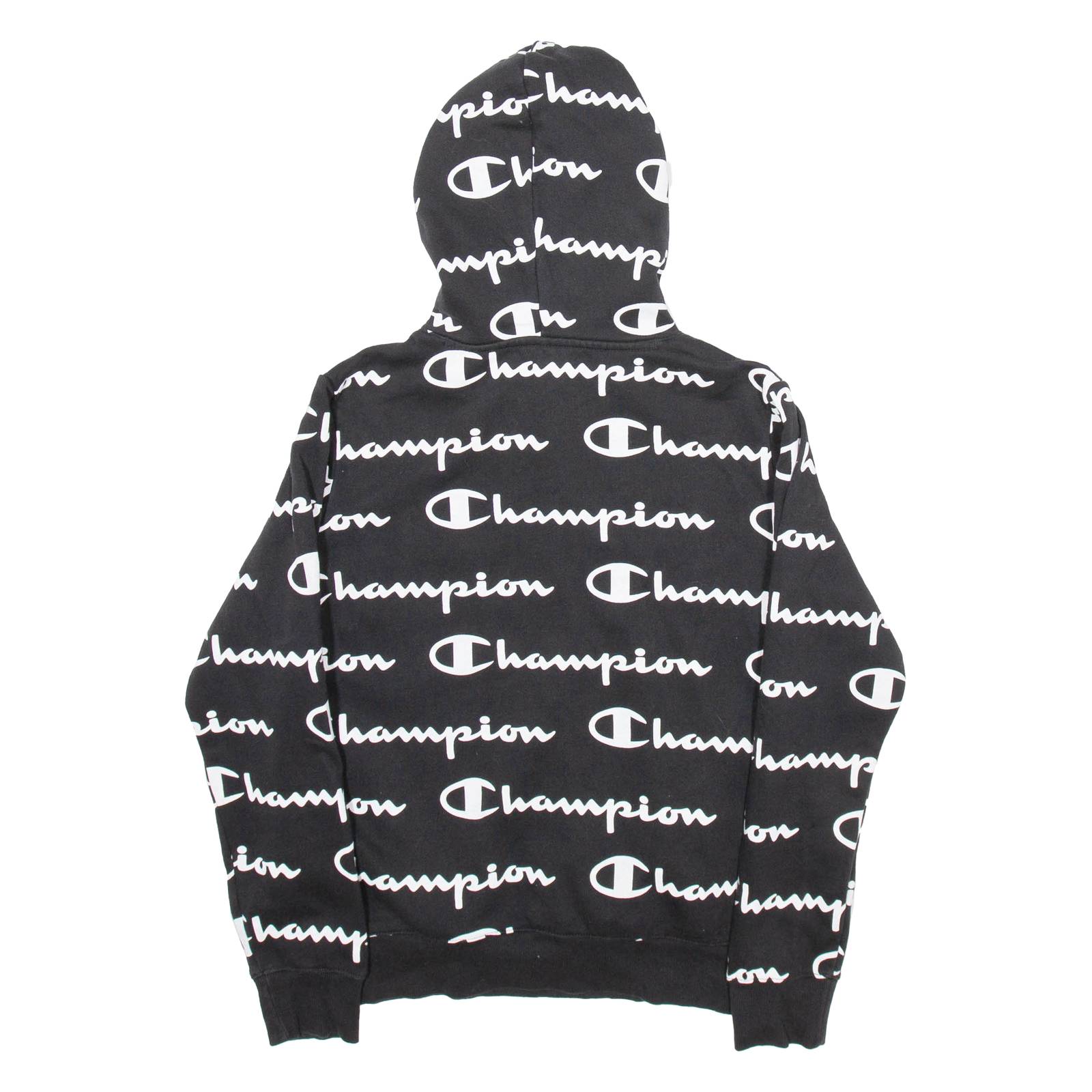 CHAMPION Mens Black Hoodie M