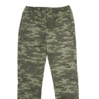 GEMO Cuffed Camouflage Cargo Mens Trousers Green Regular Straight W28 L28