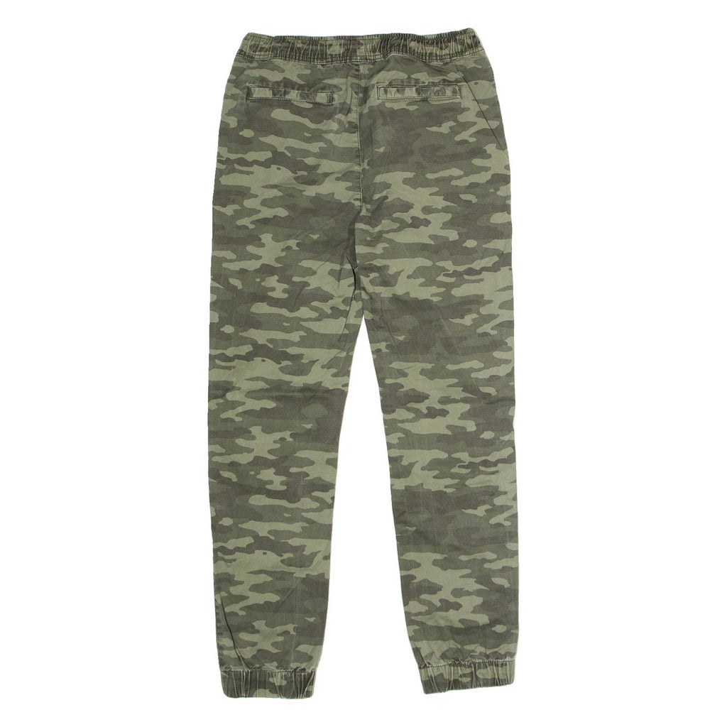 GEMO Cuffed Camouflage Cargo Mens Trousers Green Regular Straight W28 L28
