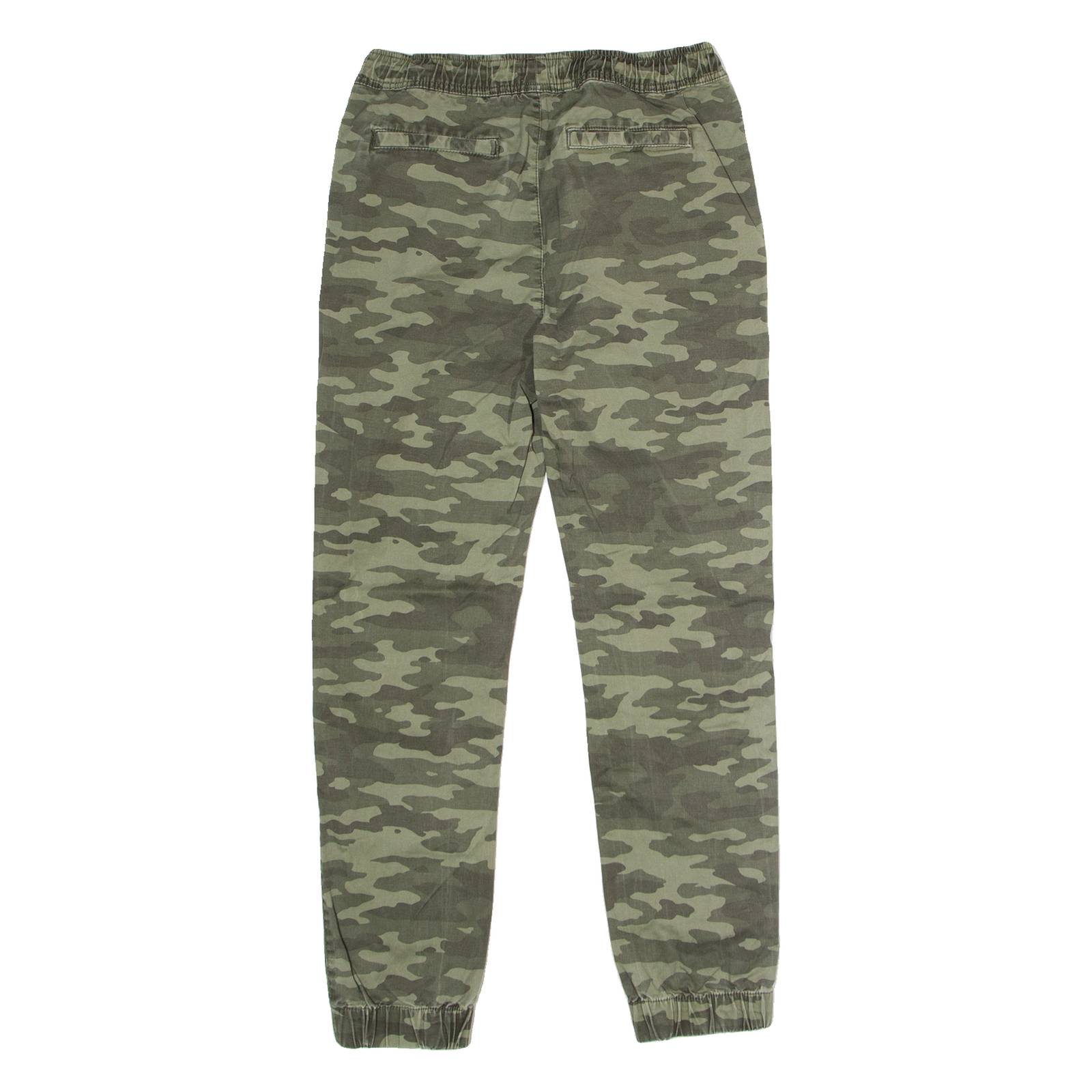 GEMO Cuffed Camouflage Cargo Mens Trousers Green Regular Straight W28 L28