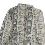 CANDA Womens Beige & Black Snake Print Jacket M Polyester Zip