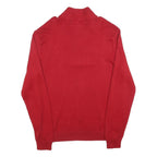 POLO RALPH LAUREN Mens Red Pullover Plain Crew Neck Basic Knit L Cotton Jumper