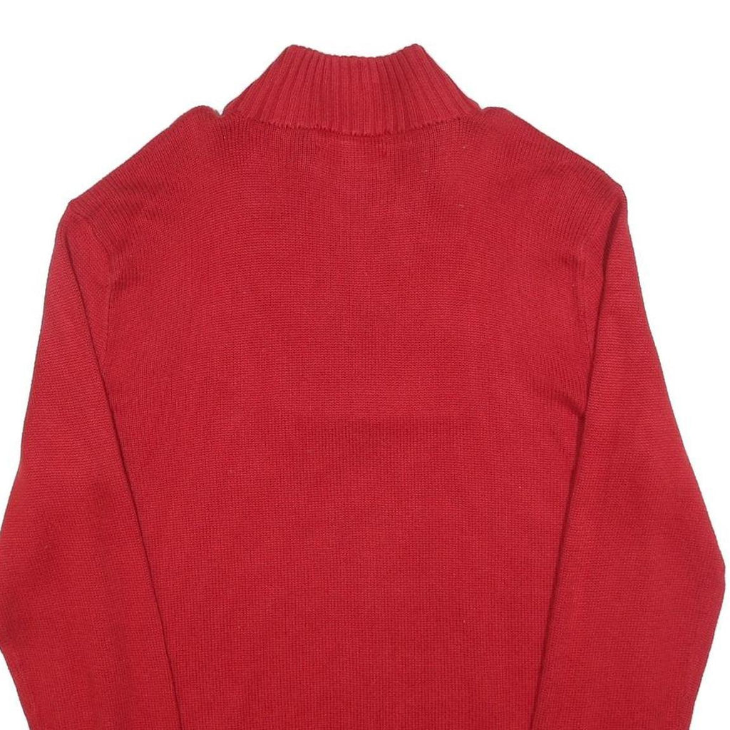 POLO RALPH LAUREN Mens Red Pullover Plain Crew Neck Basic Knit L Cotton Jumper
