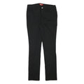 DICKIES Womens Black Slim Cotton Blend Trousers W30 L31 Zip Classic Fit