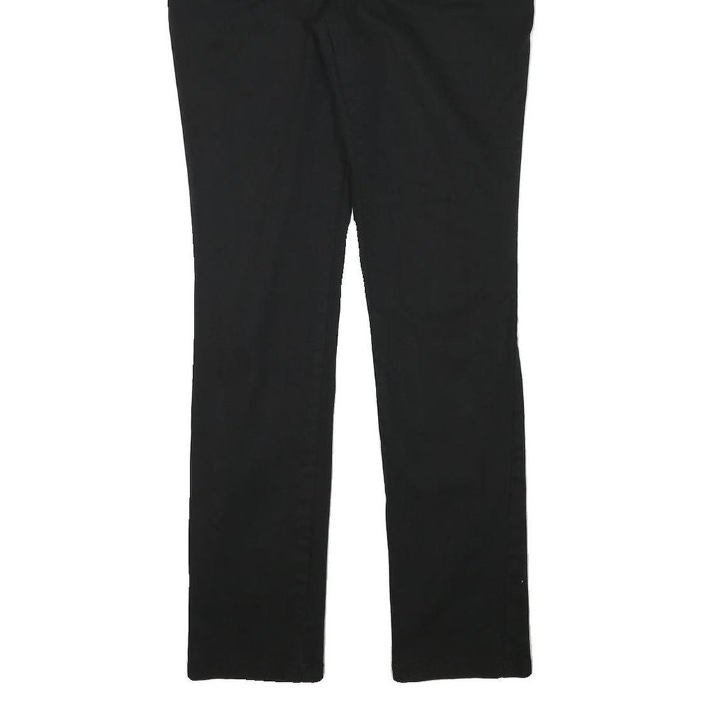 DICKIES Womens Black Slim Cotton Blend Trousers W30 L31 Zip Classic Fit