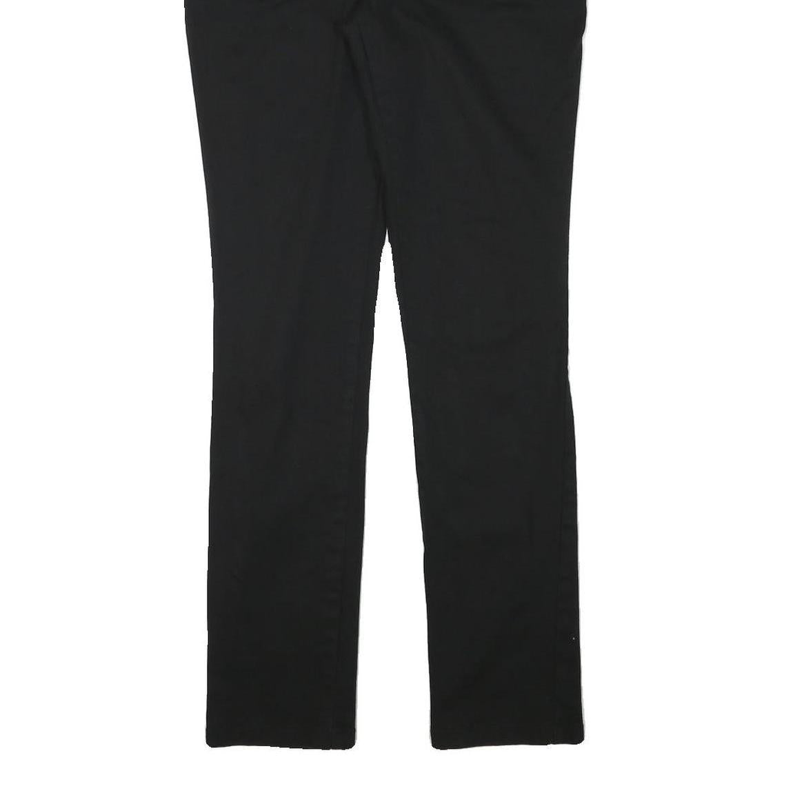 DICKIES Womens Black Slim Cotton Blend Trousers W30 L31 Zip Classic Fit