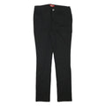 DICKIES Womens Black Slim Cotton Blend Trousers W30 L31 Zip Classic Fit