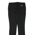 DICKIES Womens Black Slim Cotton Blend Trousers W30 L31 Zip Classic Fit
