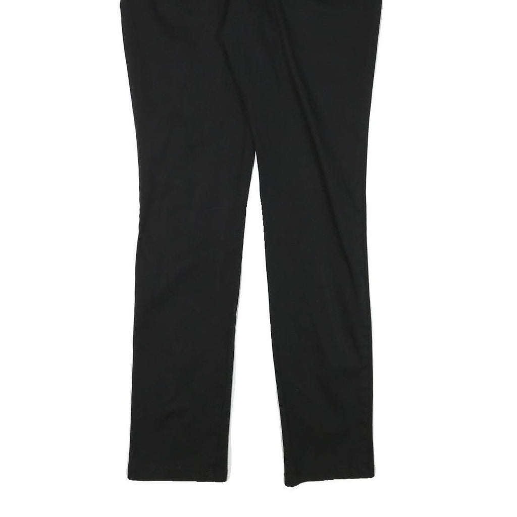 DICKIES Womens Black Slim Cotton Blend Trousers W30 L31 Zip Classic Fit