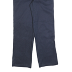 DICKIES Mens Cotton Blend Navy Regular Straight Trousers W31 L30 Workwear