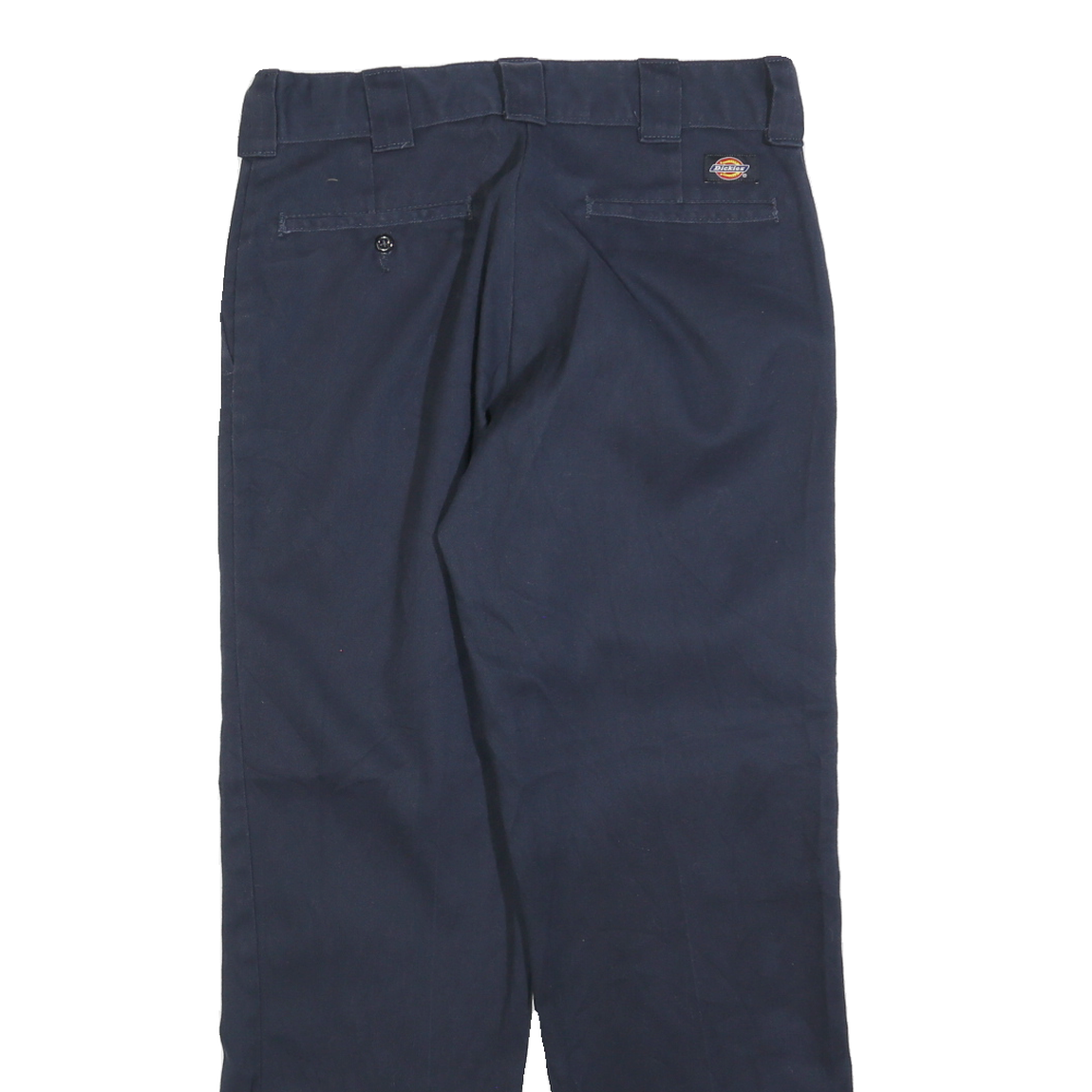 DICKIES Mens Cotton Blend Navy Regular Straight Trousers W31 L30 Workwear
